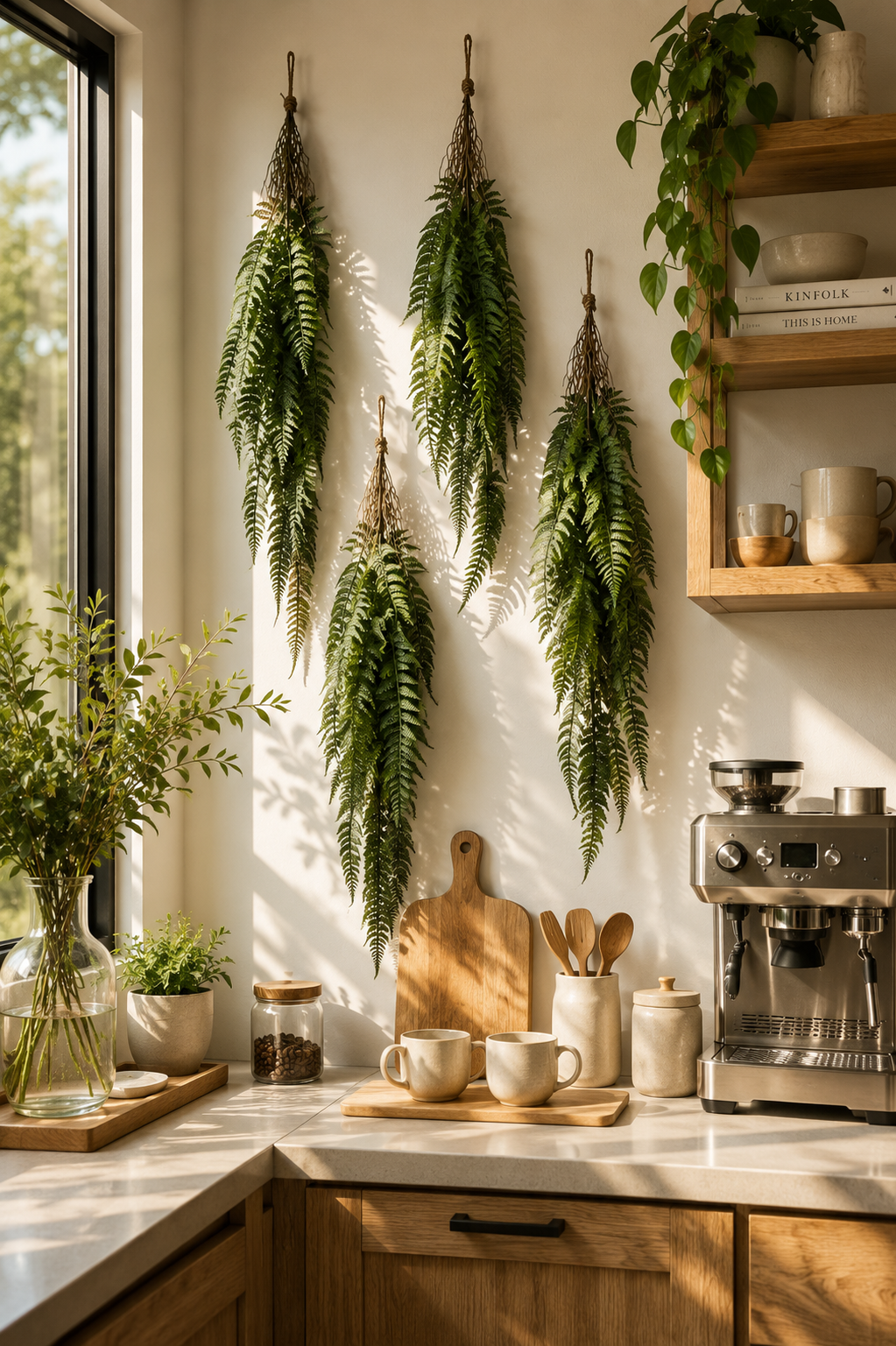 Artificial Hanging Fern FT-04-B 40 inch