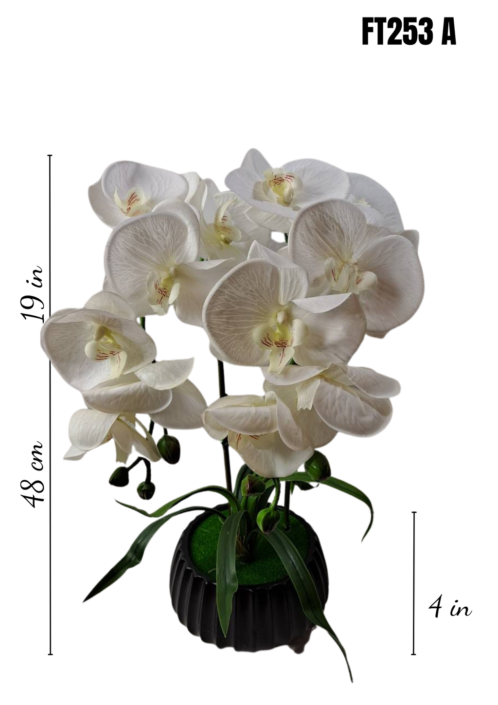 FT-253-A faux orchid base and stems close-up