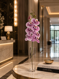 Faux Mauve Phalaenopsis Orchid Stem ORE-02 - 41 inch artificial mauve orchid stem with size reference