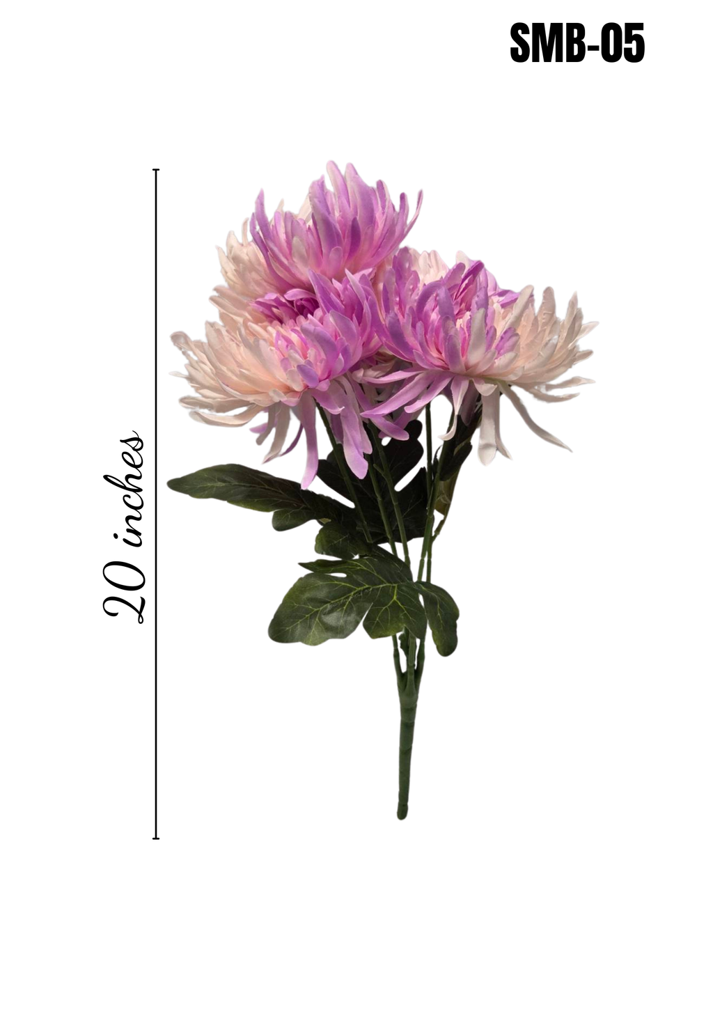 Lifelike 20 inch Purple Lavender Spider Chrysanthemum Bundle - SMB-05