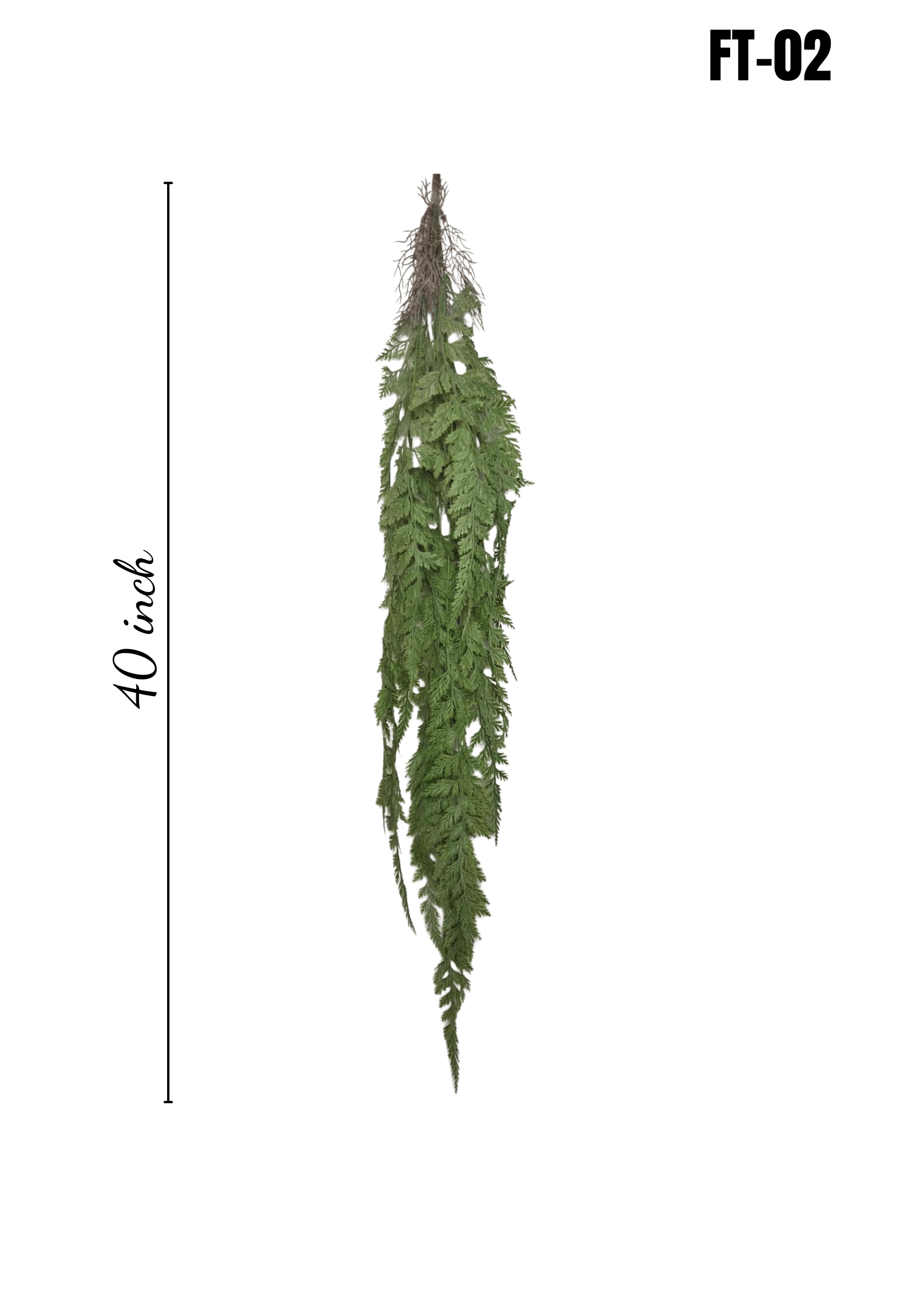 FT-02 Artificial Hanging Asparagus Fern 40 inch - full length