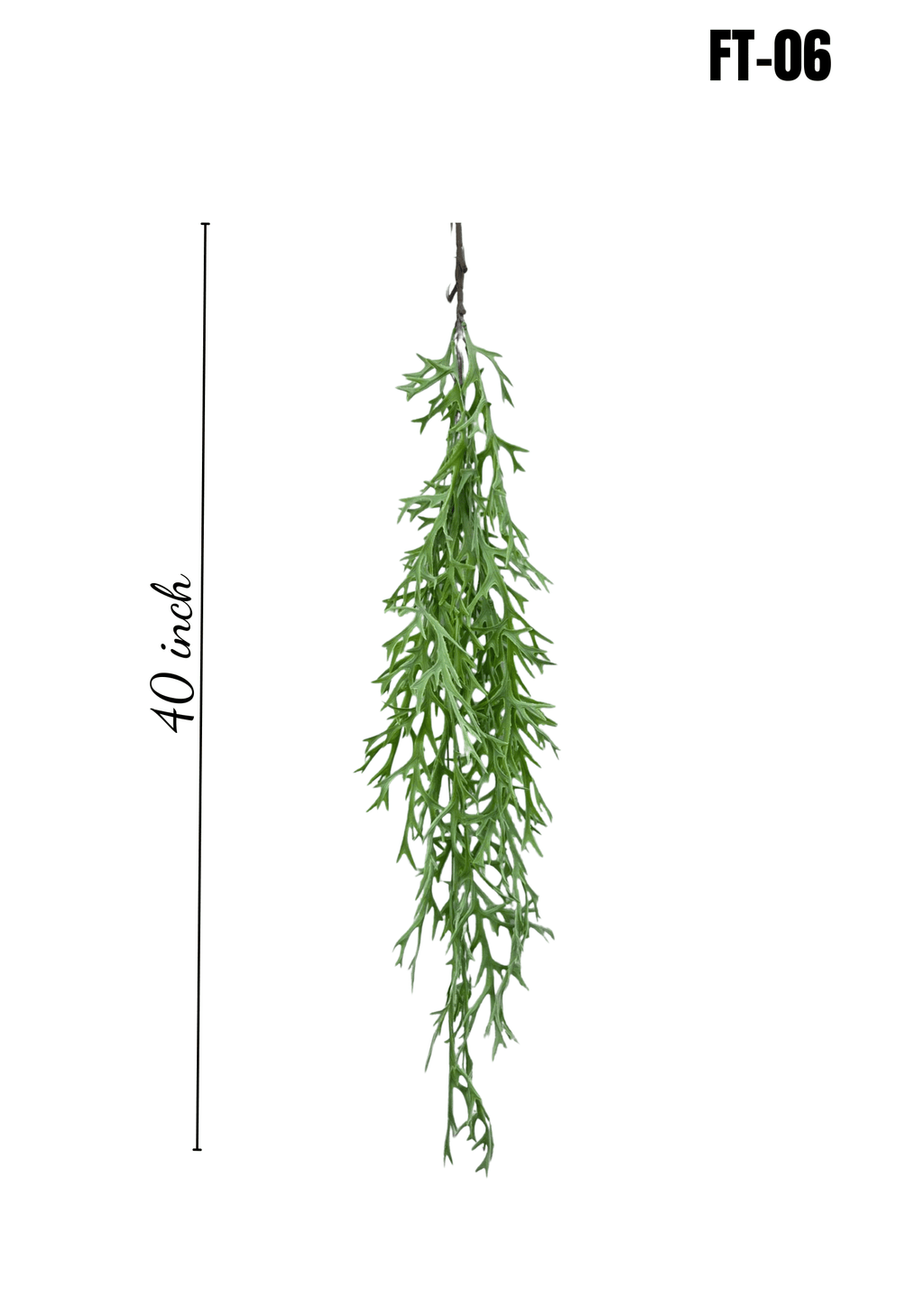 FT-06 Artificial Hanging Staghorn Fern 40 inch - product size chart