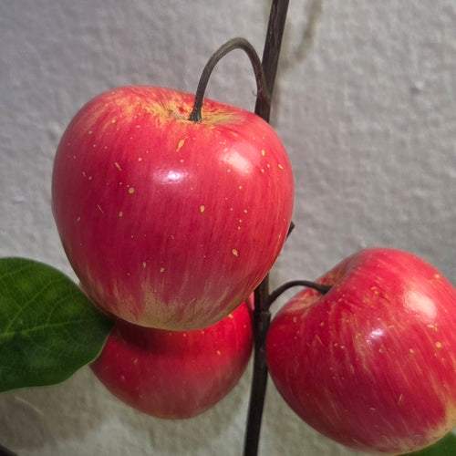 Premium 28" Artificial Red Apple Branch – Lifelike Faux Fruit Stem for Home Decor