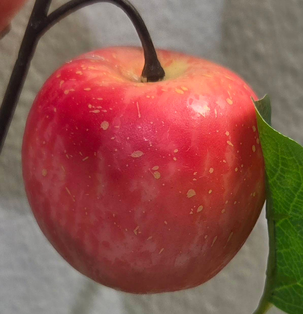 Premium 28" Artificial Pink Apple Branch – Lifelike Faux Fruit Stem for Home Decor