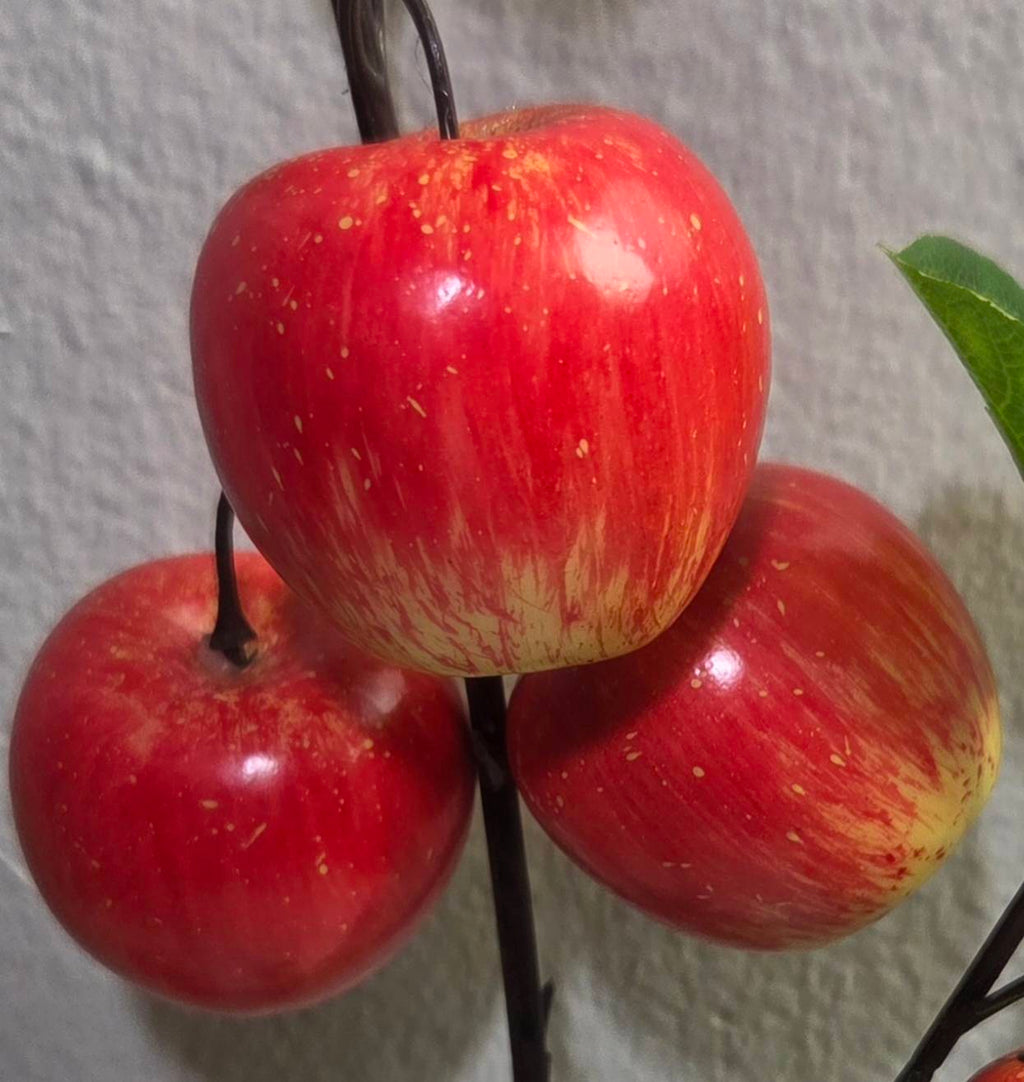 Premium 28" Artificial Deep Red Apple Branch