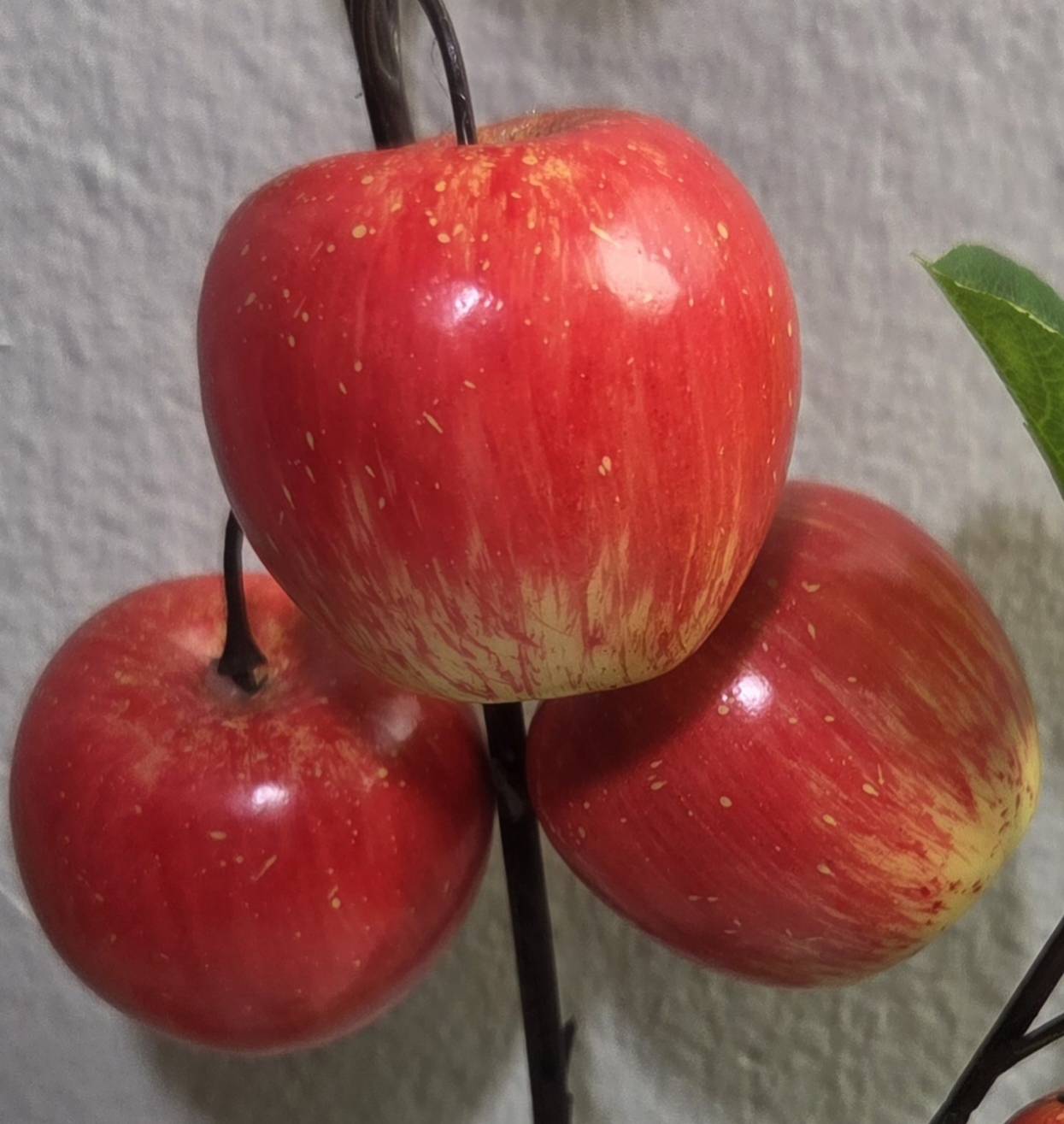 Premium 28" Artificial Deep Red Apple Branch