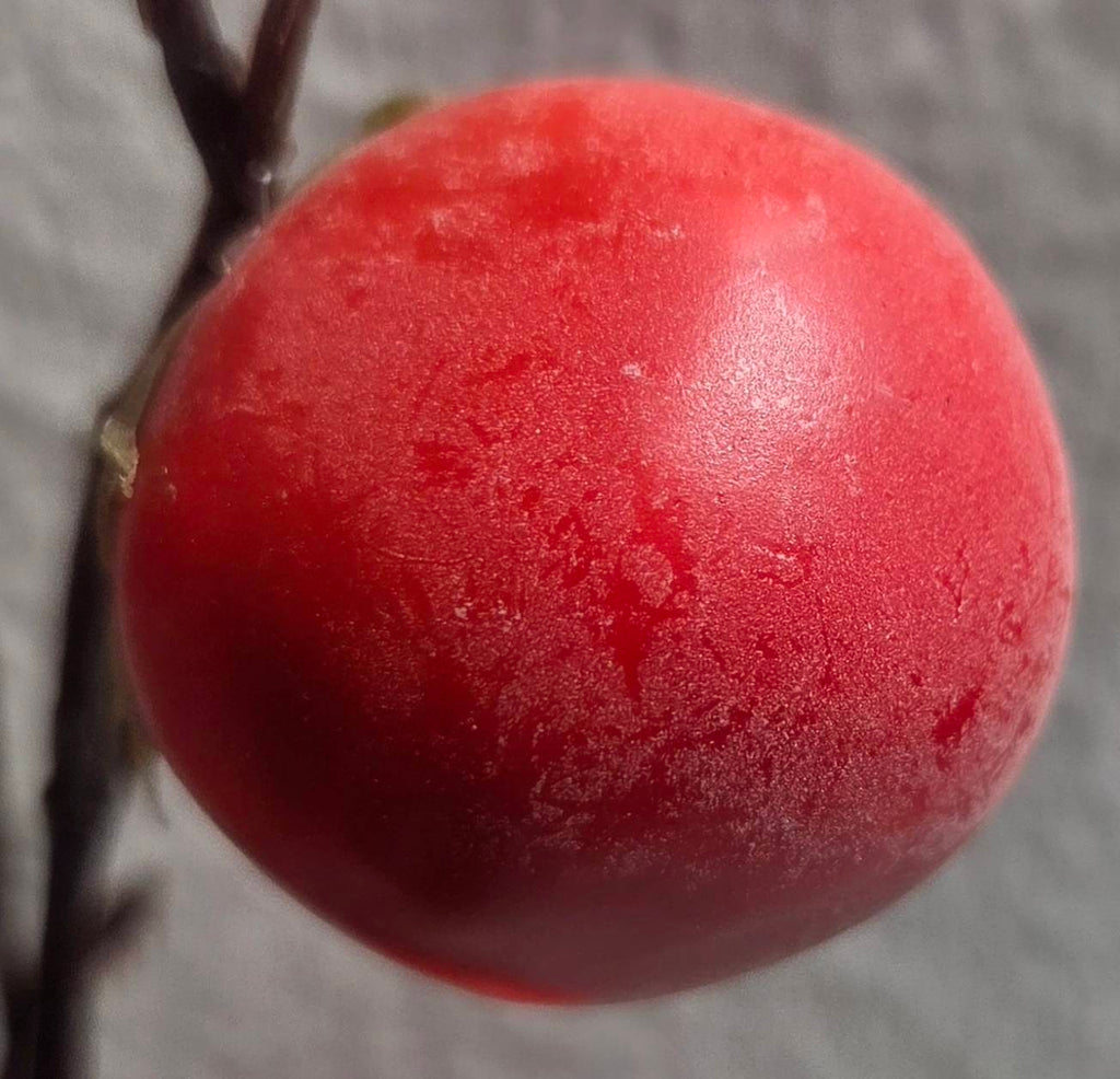 Premium Faux Red Berry Branch – Lifelike 35" Bare-Twig Berry Stem for Holiday & Home Decor