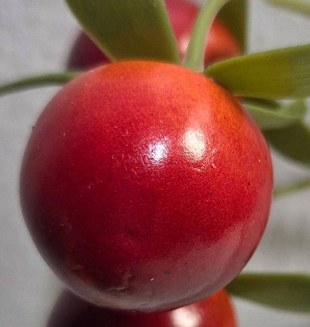 Faux Cranberry Berry Branch – Lifelike Red Stem