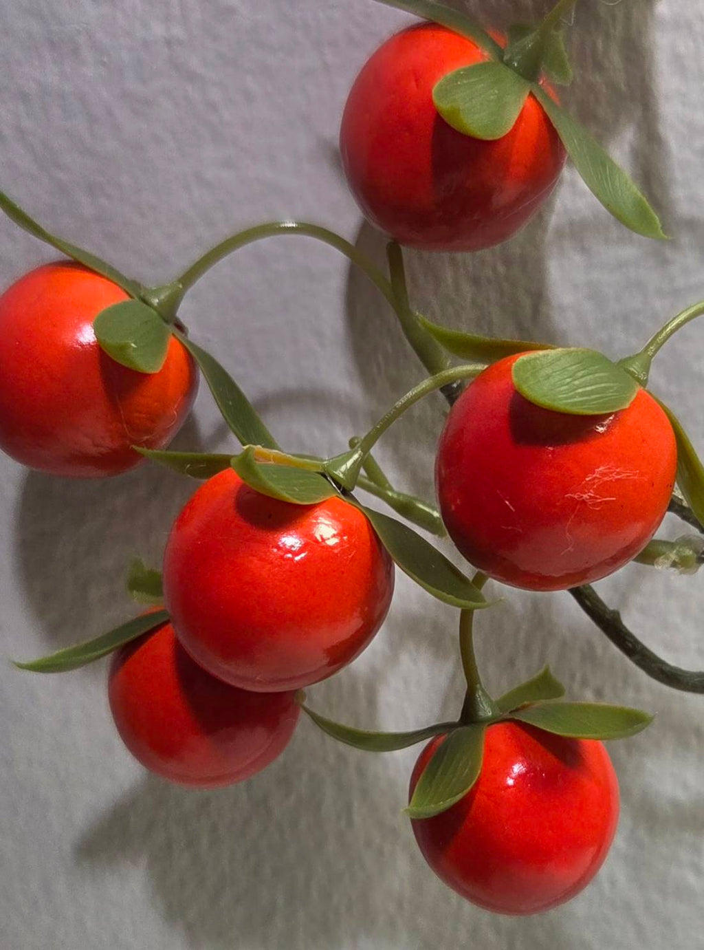 Faux Cranberry Berry Branch – Lifelike Red Stem