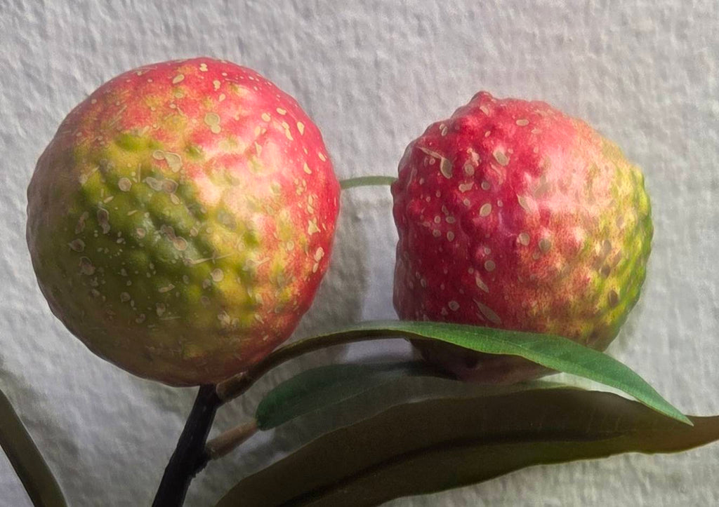 Faux Lychee Fruit Branch – Lifelike Stem