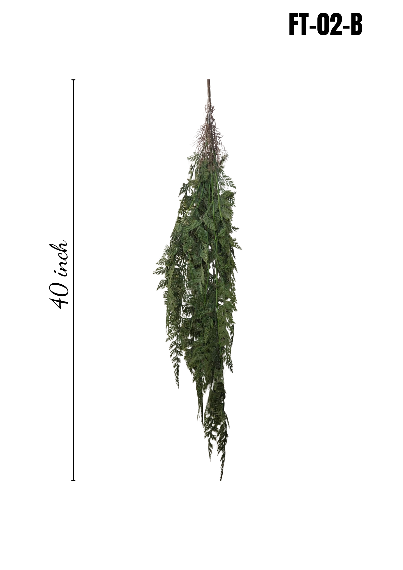 Artificial Hanging Asparagus Fern FT-02-B full length view