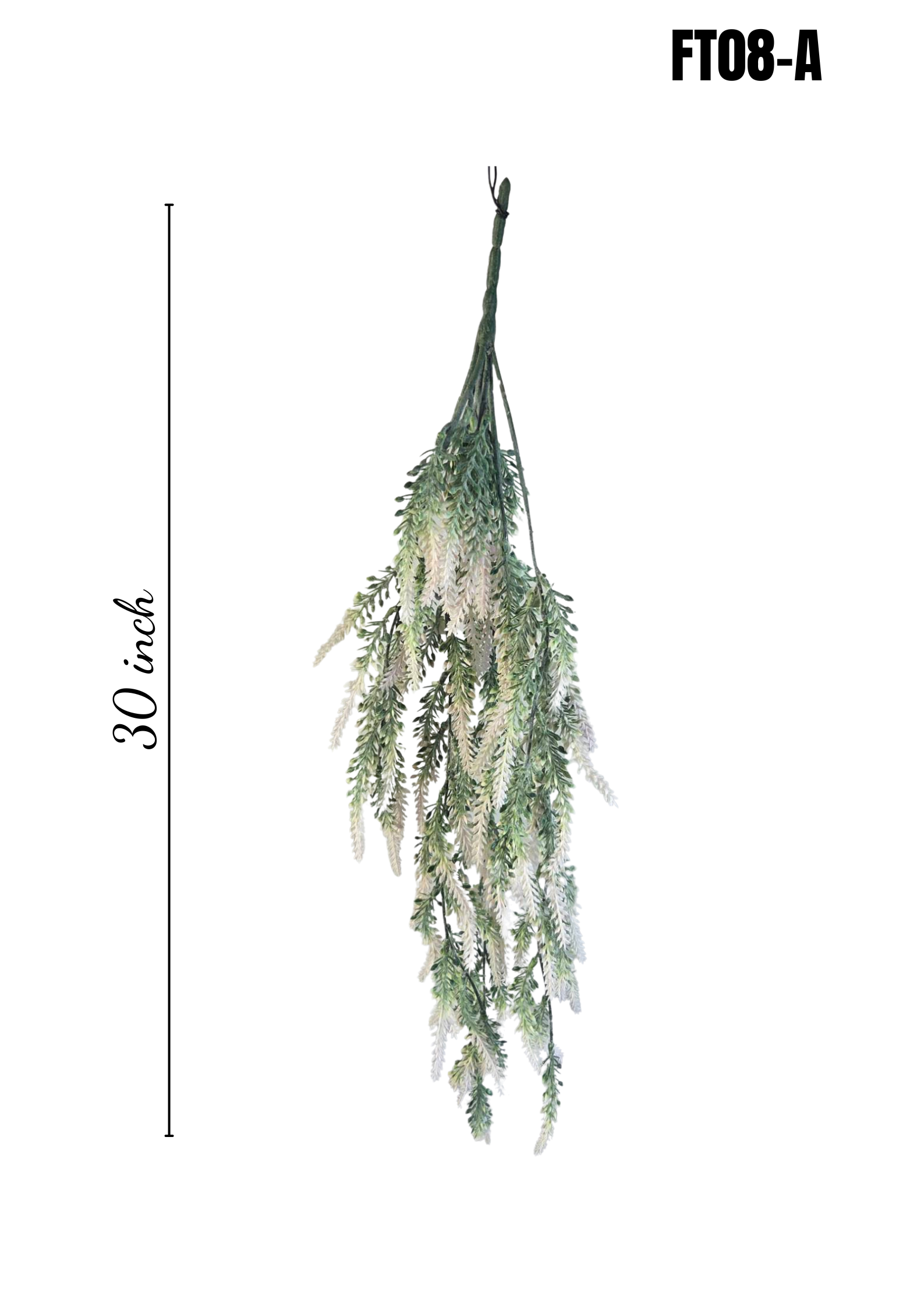 Faux Green White Trailing Greenery Bunch FT08-A - 30 inch hanging artificial greenery