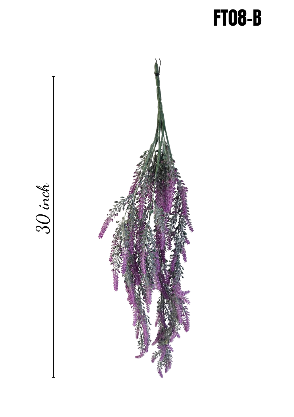 Faux Purple Gray Trailing Greenery Bunch FT08-B - 30 inch full hanging view