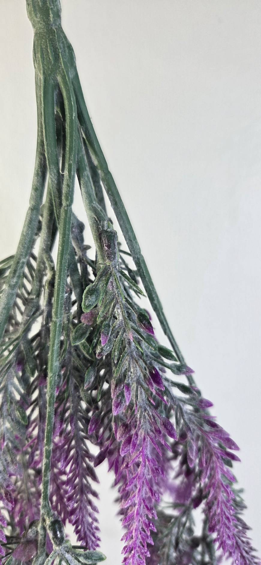 Faux Purple Gray Trailing Greenery Bunch FT08-B - stem top detail