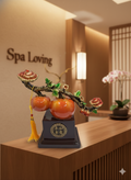 ML-363 Persimmon Branch Figurine styled on office desk in modern interior