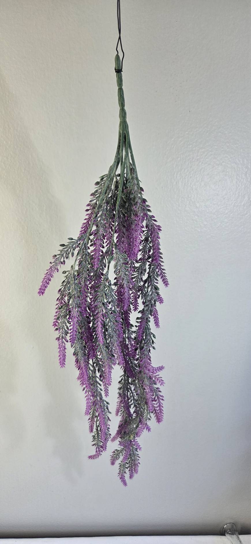 Faux Purple Gray Trailing Greenery Bunch FT08-B - product detail on white background