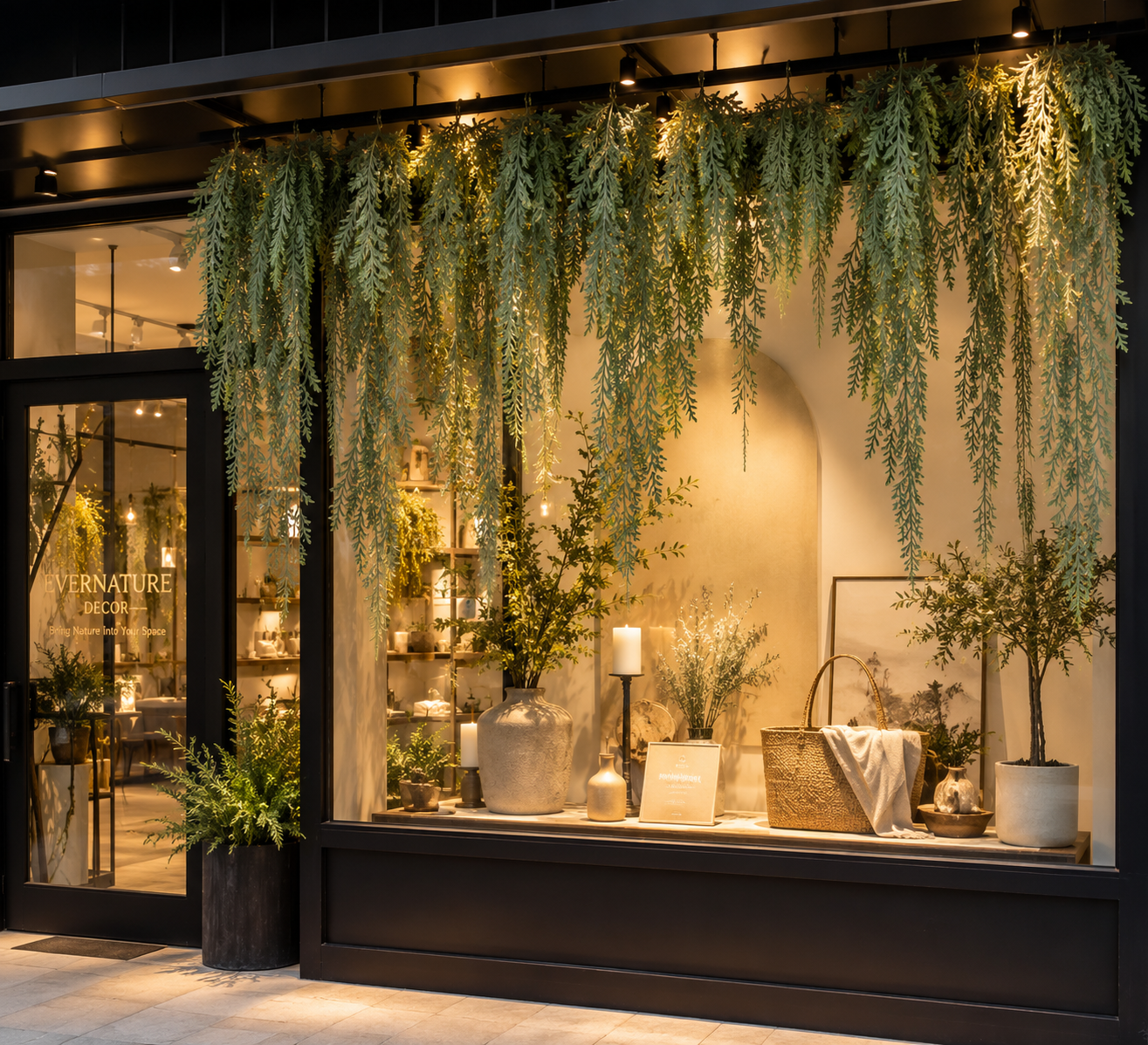 Artificial Hanging Asparagus Fern FT-02-C store display