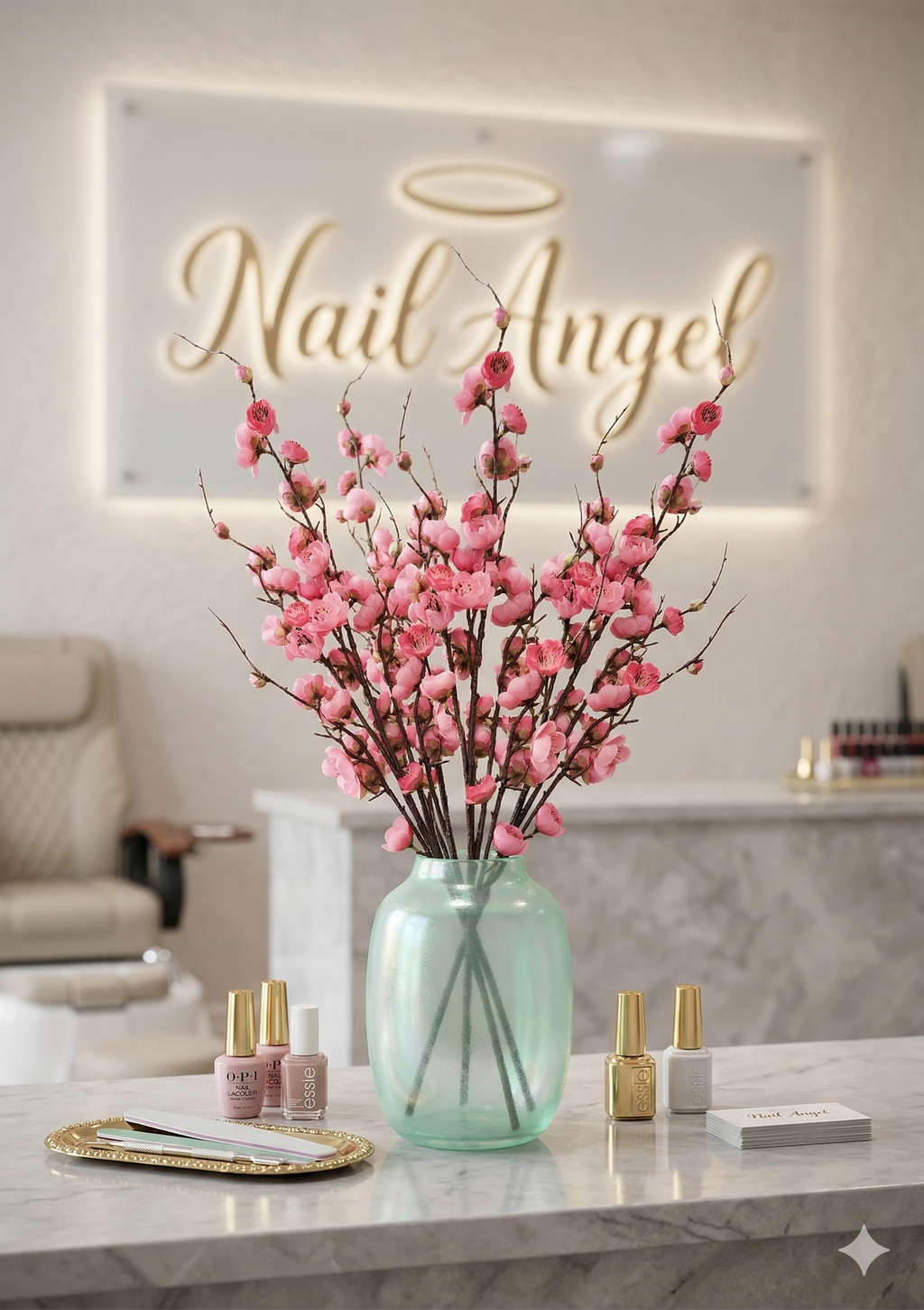 Lifelike 37" Pink Plum Blossom Branch – Premium Artificial Flower Stem for Home Decor
