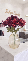 Lifelike 20" Burgundy Spider Chrysanthemum Bundle - Premium Artificial Flower for Elegant Home Decor