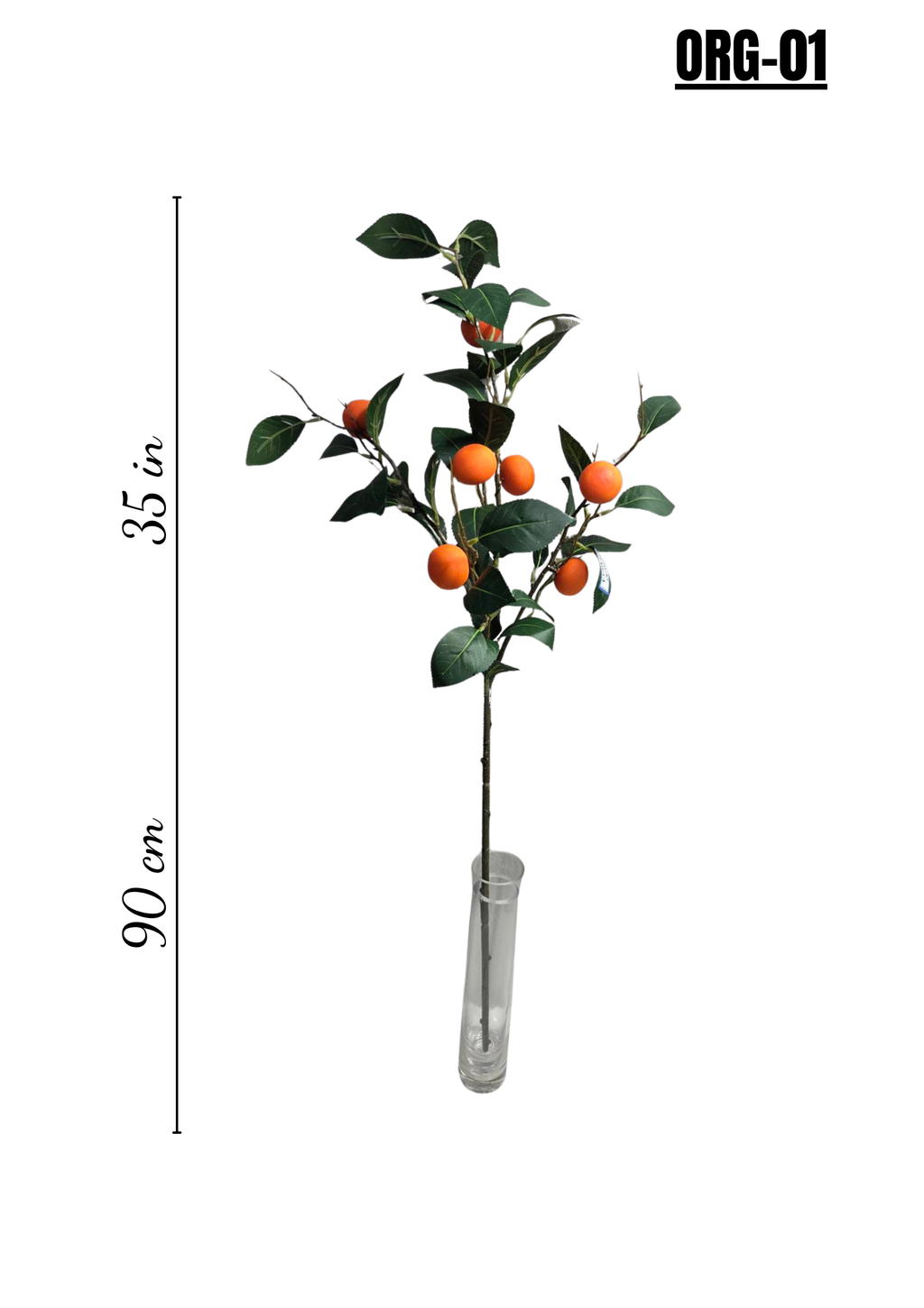 Faux Orange Tangerine Branch – Lifelike Citrus Stem