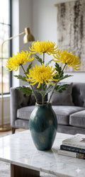 Lifelike 32" Yellow Chrysanthemum Stem - Premium Artificial Flower for Elegant Home Decor