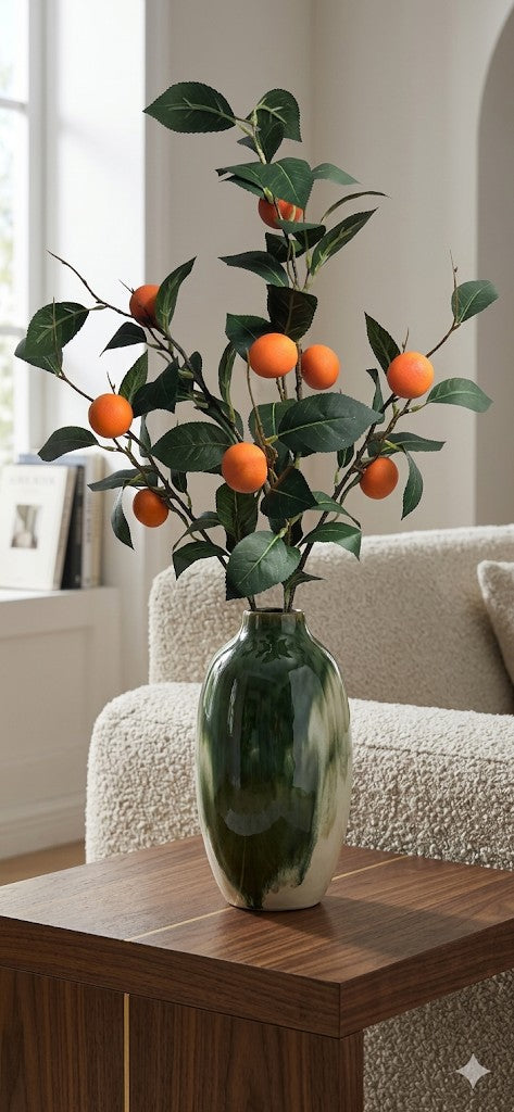 Faux Orange Tangerine Branch – Lifelike Citrus Stem