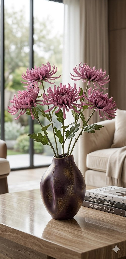 Premium Faux Chrysanthemum Stem – Lifelike Large Bloom