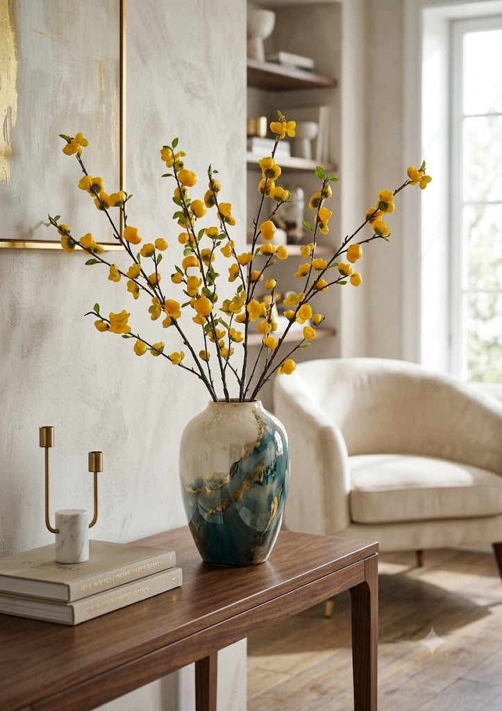 Artisan Cherry Blossom Branch Arrangement - Premium Lifelike Spring Decor