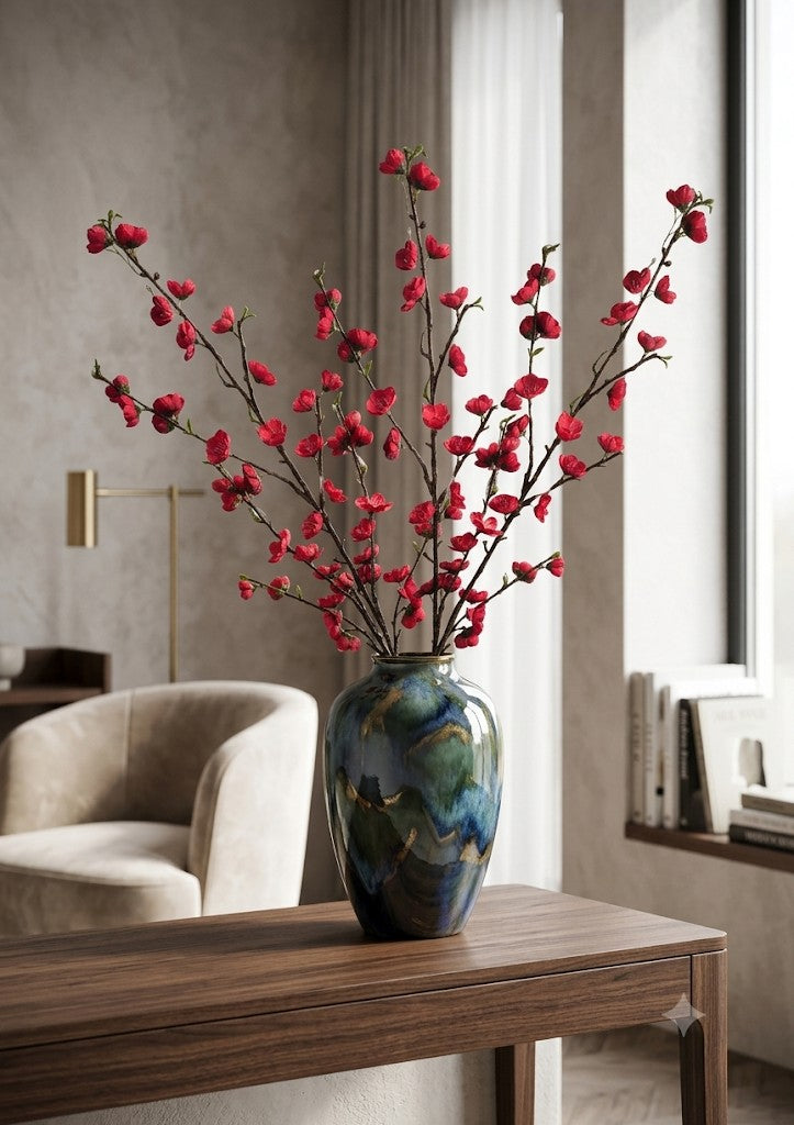 Artisan Cherry Blossom Branch Arrangement - Premium Lifelike Spring Decor