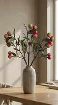 Faux Lychee Fruit Branch – Lifelike Stem