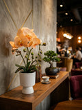 FT252D faux peach orchid lifestyle in restaurant setting