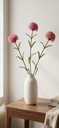 Faux Pink Thistle Pincushion Stem – Lifelike 24" Artificial Flower